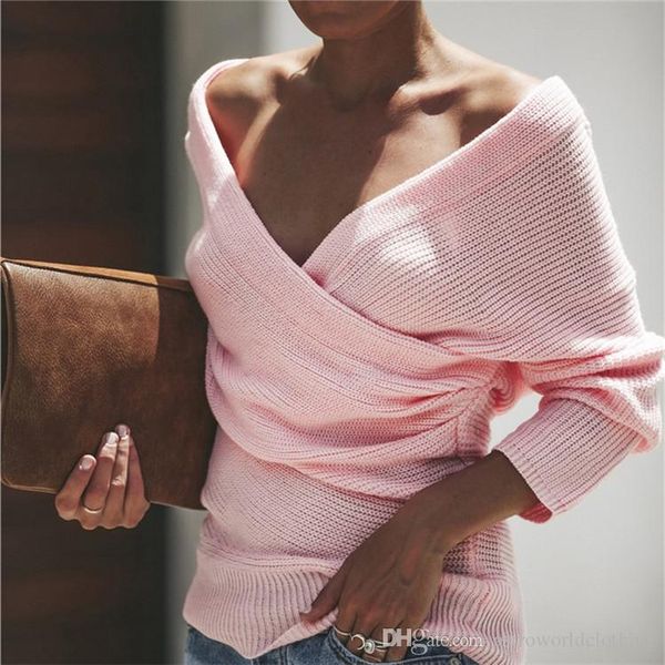 deep v neck solid color womens sweaters ladies long sleeve long knits winter female apparel, White;black
deep v neck solid color womens sweaters ladies long sleeve long knits winter female apparel, White;black