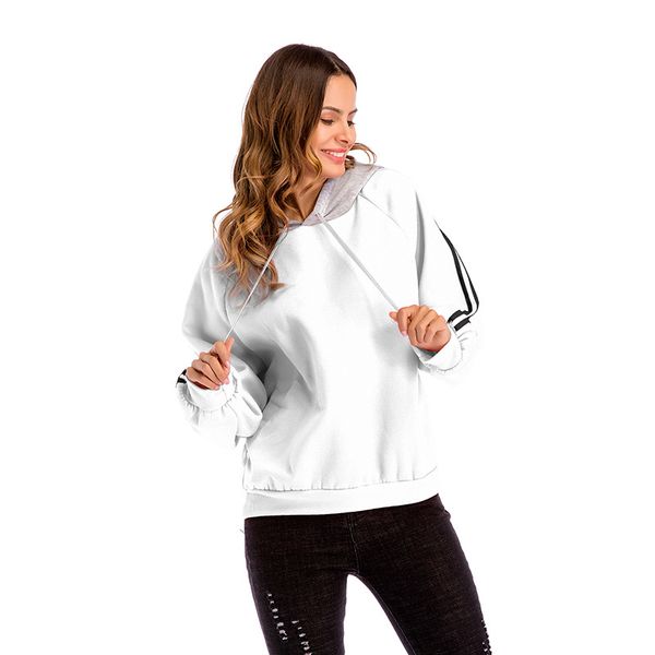 qnpqyx new women's pullover solid hoodies sweatshirt female front tie harajuku striped long sleeve casual white outwear, Black
qnpqyx new women's pullover solid hoodies sweatshirt female front tie harajuku striped long sleeve casual white outwear, Black
