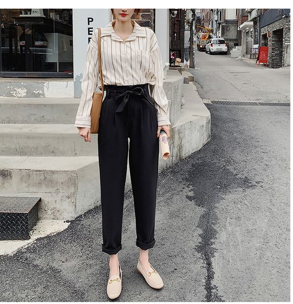 women's pants & capris pantalon femme 2021 autumn office ladies wide leg long high waist straight trousers casual loose black khaki bv5, Black;white
women's pants & capris pantalon femme 2021 autumn office ladies wide leg long high waist straight trousers casual loose black khaki bv5, Black;white