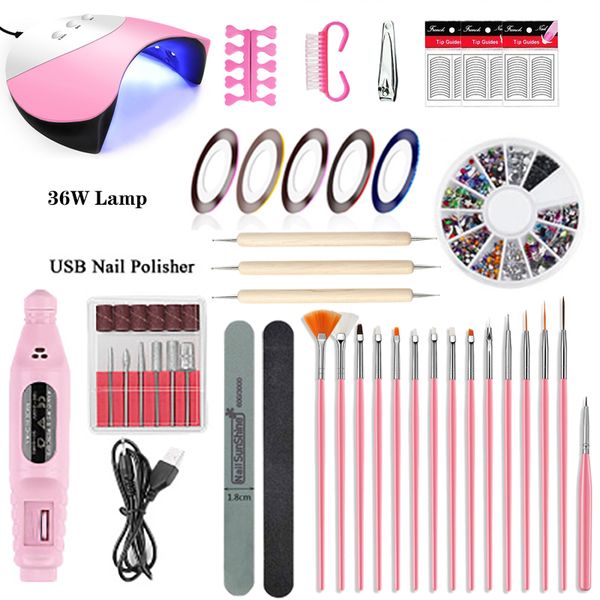 36 вт уф светодиодная лампа nail setkit электрический маникюр дрель щетка для маникюра наклейка наклейка nail kit профессиональный набор худ
36 вт уф светодиодная лампа nail setkit электрический маникюр дрель щетка для маникюра наклейка наклейка nail kit профессиональный набор худ