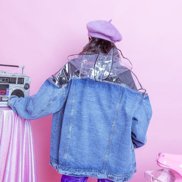 jasmine hip-hop retro bf tailoring, transparent hooded and loose jacket, Black;brown
jasmine hip-hop retro bf tailoring, transparent hooded and loose jacket, Black;brown