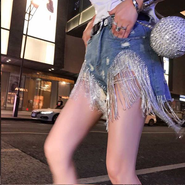 2020 women's summer new heavy-chain diamond tassel beaded denim shorts women's high waisted a- line plus size jean shorts jeans, Blue
2020 women's summer new heavy-chain diamond tassel beaded denim shorts women's high waisted a- line plus size jean shorts jeans, Blue