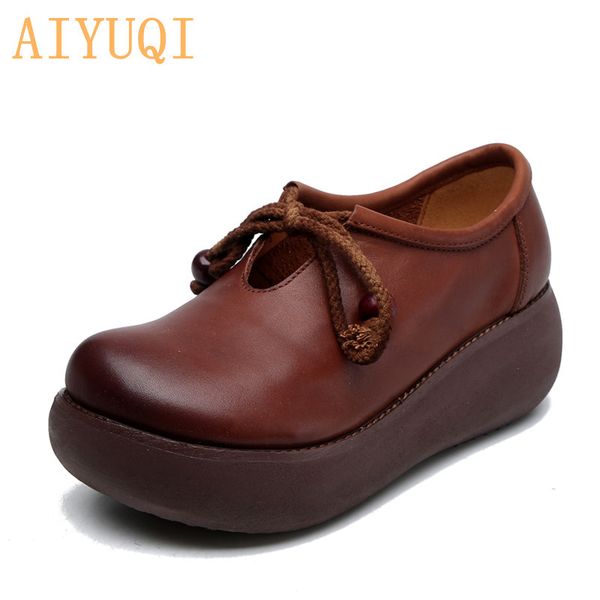 aiyuqi women platform shoes 2020 new autumn real leather shoes women casual comfortable, Black
aiyuqi women platform shoes 2020 new autumn real leather shoes women casual comfortable, Black