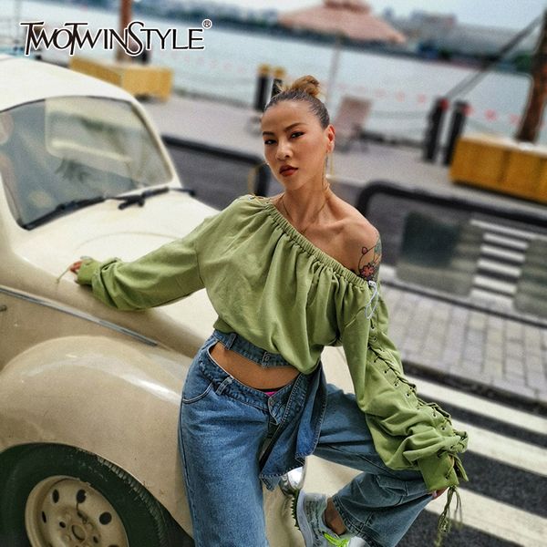 женского рассечение шея twotwinstyle sexy рубашка фонарь рукав кисточкая бандажи краткость лето блуза женская 2020 мода одежда новый, White
женского рассечение шея twotwinstyle sexy рубашка фонарь рукав кисточкая бандажи краткость лето блуза женская 2020 мода одежда новый, White