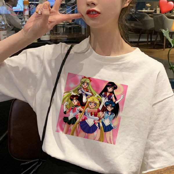 summer women korea harajuku cute sailor moon print short sleeve t shirt fashion fun loose turtleneck o neck casual women t shirt, White
summer women korea harajuku cute sailor moon print short sleeve t shirt fashion fun loose turtleneck o neck casual women t shirt, White