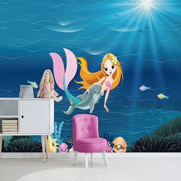 custom large mural 3d wallpaper nordic cartoon creative underwater mermaid bedroom mural tv back wall decor deep 5d embossed
custom large mural 3d wallpaper nordic cartoon creative underwater mermaid bedroom mural tv back wall decor deep 5d embossed
