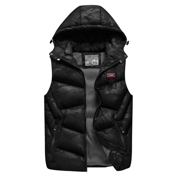 2019 winter new men's casual cotton vest fashion trend slim collar cotton jacket hooded fashion large size men's vest, Black;white
2019 winter new men's casual cotton vest fashion trend slim collar cotton jacket hooded fashion large size men's vest, Black;white