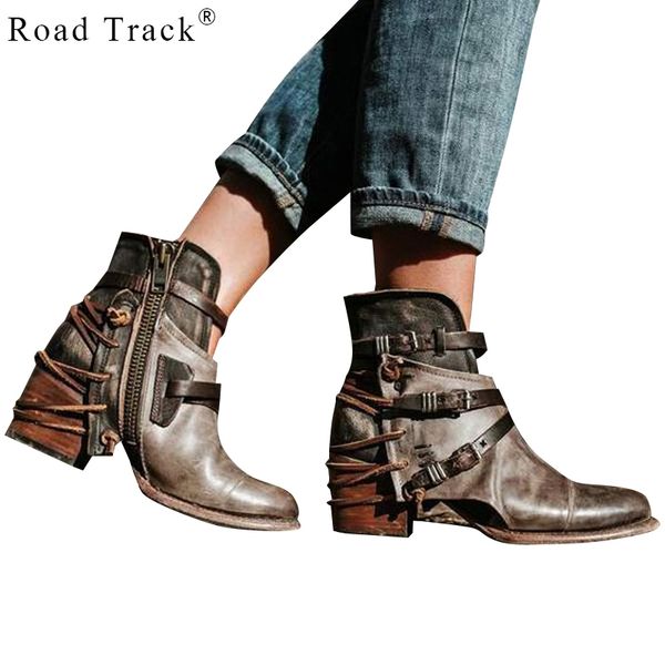 road track women winter ankle boots pointed-toe low heels buckle design shoes zipper closure pu leather boot female xwc2473-5, Black
road track women winter ankle boots pointed-toe low heels buckle design shoes zipper closure pu leather boot female xwc2473-5, Black