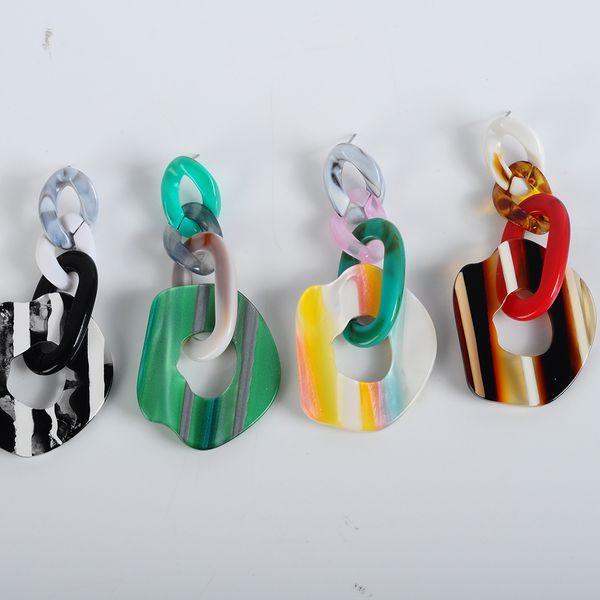 fashion-new fashion multicolor acrylic leopard dangle earring muli-layer long chain link statement big drop earrings for women jewelry, Silver
fashion-new fashion multicolor acrylic leopard dangle earring muli-layer long chain link statement big drop earrings for women jewelry, Silver