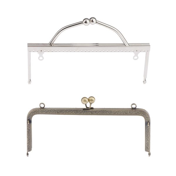 2x square bag hanger / bag lock / kiss lock frame metal handle with bag handle, Black
2x square bag hanger / bag lock / kiss lock frame metal handle with bag handle, Black