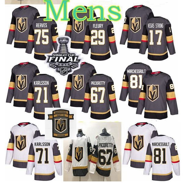 2018 stanley cup final vegas golden knights jersey 29 marc-andre fleury 67 max pacioretty 75 ryan reaves 61 mark stone ice hockey jerseys, Black;red
2018 stanley cup final vegas golden knights jersey 29 marc-andre fleury 67 max pacioretty 75 ryan reaves 61 mark stone ice hockey jerseys, Black;red