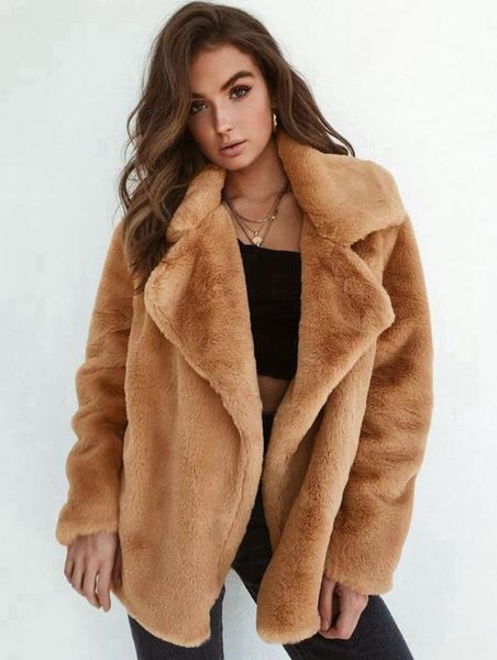 faux fur coat women long sleeve turn-down collar thick warm fur autumn winter warm soft casual open stitch fur jacket coat, Black
faux fur coat women long sleeve turn-down collar thick warm fur autumn winter warm soft casual open stitch fur jacket coat, Black