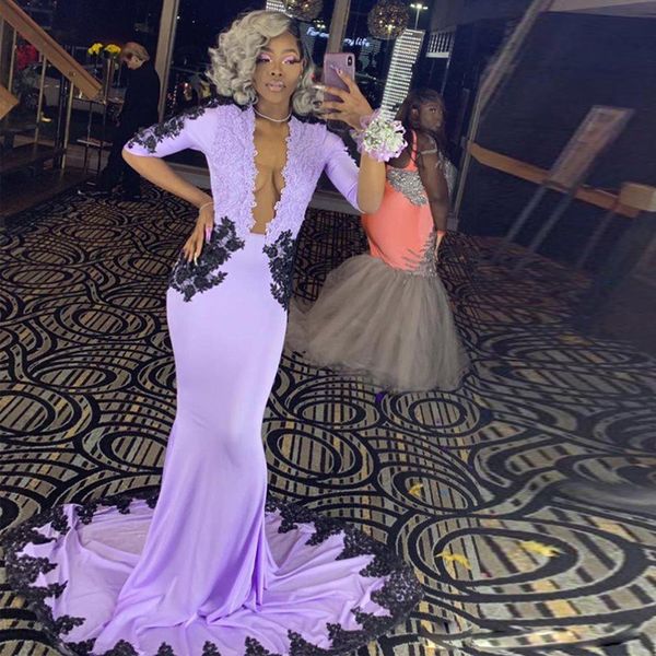 purple deep v neck mermaid evening dresses with half sleeve black appliques satin special occasion dress backless prom gowns, White;black
purple deep v neck mermaid evening dresses with half sleeve black appliques satin special occasion dress backless prom gowns, White;black