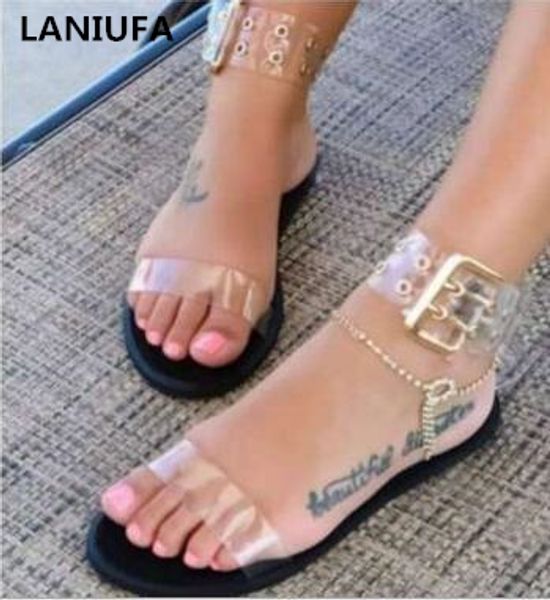 summer casual flats women sandals transparent flats gladiator open toe clear shoes women ladies beach sandals shoes &318, Black
summer casual flats women sandals transparent flats gladiator open toe clear shoes women ladies beach sandals shoes &318, Black