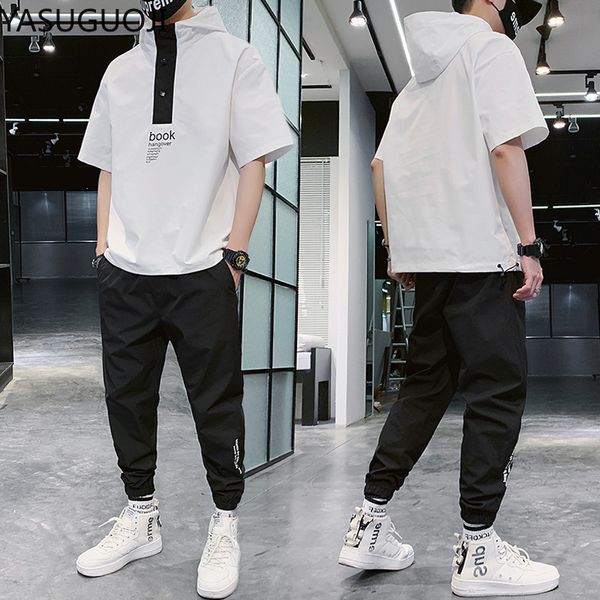 yasuguoji summer sport sets men short sleeve t-shirt+trousers two pieces cargo sets casual patchwork male sweatsuit tracksuit, Gray
yasuguoji summer sport sets men short sleeve t-shirt+trousers two pieces cargo sets casual patchwork male sweatsuit tracksuit, Gray