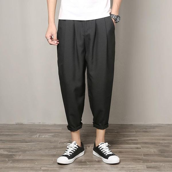 men's casual slim pants nine trousers baggy men's harem pants plus size new arrival 2018, Black
men's casual slim pants nine trousers baggy men's harem pants plus size new arrival 2018, Black
