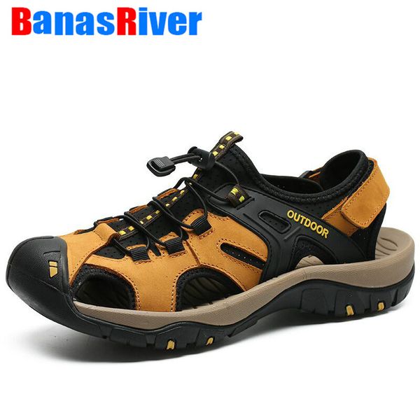 2020 men summer sandals leather casual roman style beach brand summer shoes comfortable non-slip track sport sneakers size 38-48, Black
2020 men summer sandals leather casual roman style beach brand summer shoes comfortable non-slip track sport sneakers size 38-48, Black