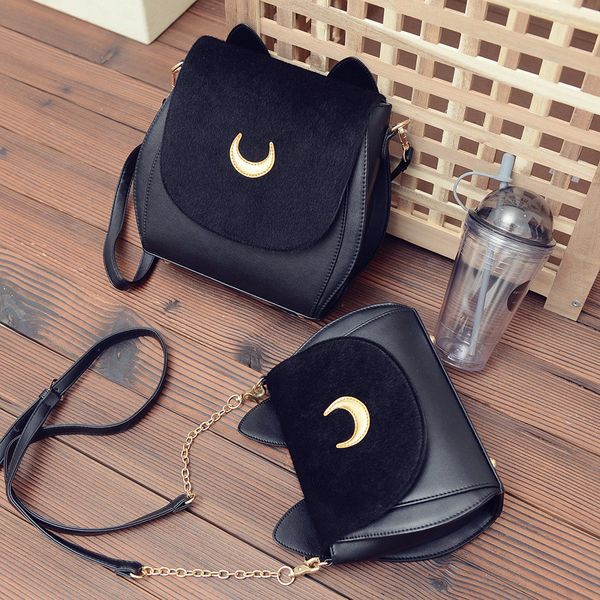 2018 new korean women backpackr sailor moon backpack multifunction black cat ladies backpack two use back pack
2018 new korean women backpackr sailor moon backpack multifunction black cat ladies backpack two use back pack