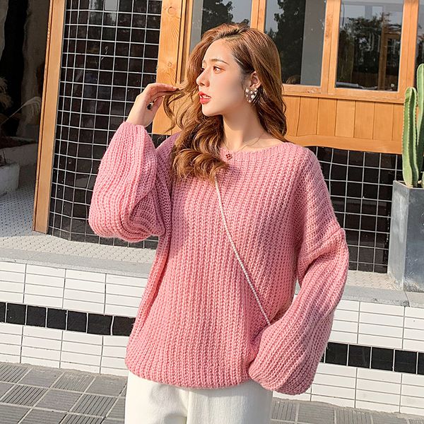 women pullover sweaters puff sleeve sweater womens loose lazy knit sweater plus size winter clothes women, White;black
women pullover sweaters puff sleeve sweater womens loose lazy knit sweater plus size winter clothes women, White;black