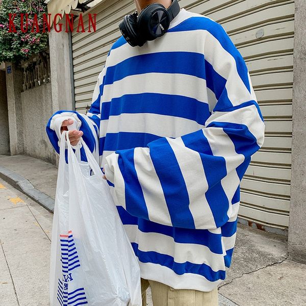 men's hoodies & sweatshirts kuangnan striped sweatshirt men japanese streetwear hip hop harajuku clothing xxxl 2021 autumn, Black
men's hoodies & sweatshirts kuangnan striped sweatshirt men japanese streetwear hip hop harajuku clothing xxxl 2021 autumn, Black