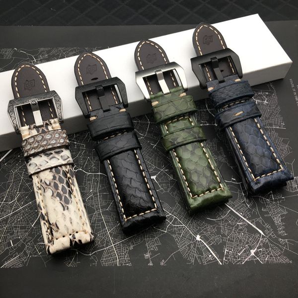 22mm 24mm red white black green blue real snake calf leather watchband for strap watch band pin buckle tool, Black;brown
22mm 24mm red white black green blue real snake calf leather watchband for strap watch band pin buckle tool, Black;brown