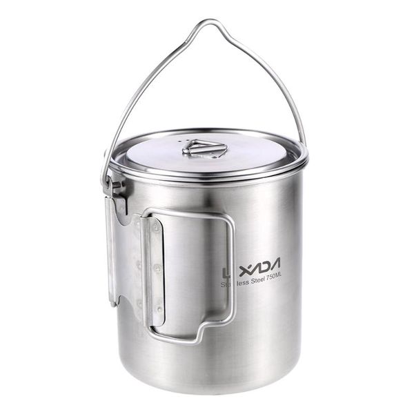 lixada 750ml stainless steel pot portable water mug cup coffee milk mug foldable handle outdoor camping cooking picnic with lid
lixada 750ml stainless steel pot portable water mug cup coffee milk mug foldable handle outdoor camping cooking picnic with lid