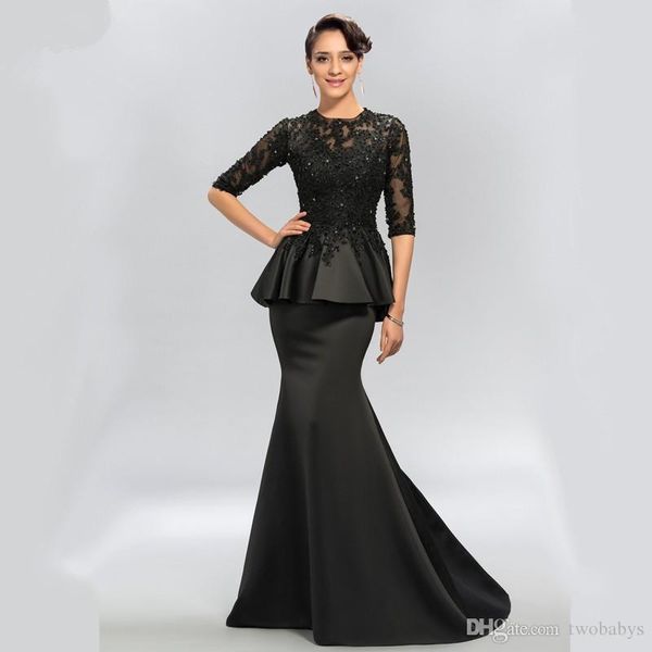 vintage black mermaid lace long evening dresses half sleeves beaded scoop neck long appliques evening dress prom dress, Red
vintage black mermaid lace long evening dresses half sleeves beaded scoop neck long appliques evening dress prom dress, Red