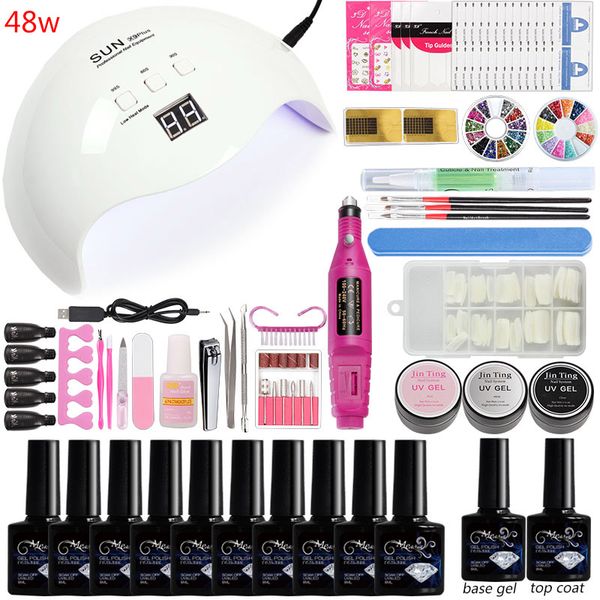 nail polish builder gel manicure set acrylic kit 36w/48w/80w led lamp dry 10 color nail polish gel varnish machine for manicure
nail polish builder gel manicure set acrylic kit 36w/48w/80w led lamp dry 10 color nail polish gel varnish machine for manicure