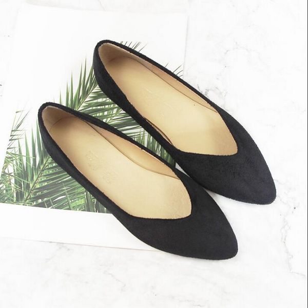 2020 fashion women shoes woman flats suede slip-on shoes pointed toe flat heel women ballet flat plus size 31, Black
2020 fashion women shoes woman flats suede slip-on shoes pointed toe flat heel women ballet flat plus size 31, Black