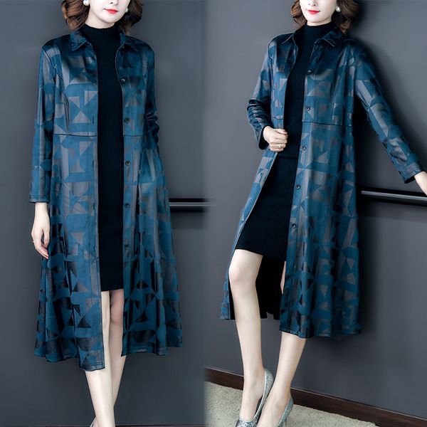 women's trench coats han edition cultivate one's morality in the spring and autumn outfit temperament coat long over-the-knee prin, Tan;black
women's trench coats han edition cultivate one's morality in the spring and autumn outfit temperament coat long over-the-knee prin, Tan;black