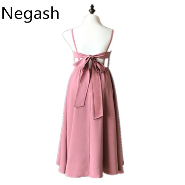 negash new korean womens summer dresses vestido 2018 solid chiffon bow party evening casual beach maxi long dress, Black;gray
negash new korean womens summer dresses vestido 2018 solid chiffon bow party evening casual beach maxi long dress, Black;gray