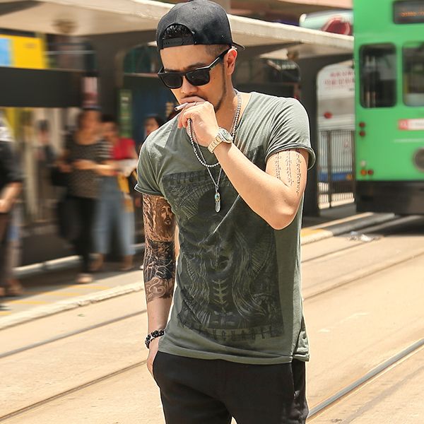 summer new gothic dark pattern printing men's slim fit short-sleeved cotton t-shirt men's short-sleeved brand men clothing t4349, White;black
summer new gothic dark pattern printing men's slim fit short-sleeved cotton t-shirt men's short-sleeved brand men clothing t4349, White;black