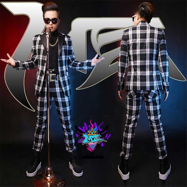men's suits & blazers men custom made bar nightclub outfit male singer djgd trendy stretch plaid stripes blazer suit costume set (blaze, White;black
men's suits & blazers men custom made bar nightclub outfit male singer djgd trendy stretch plaid stripes blazer suit costume set (blaze, White;black