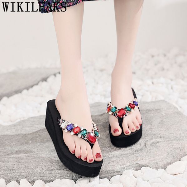 wedge diamond slides rhinestone sandals beach slippers 2020 summer flip flops platform slippers fashion womens outdoor, Black
wedge diamond slides rhinestone sandals beach slippers 2020 summer flip flops platform slippers fashion womens outdoor, Black