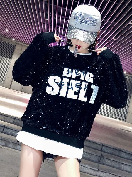 women's hoodies & sweatshirts super fashion,sequin paillette women ,long sleeve,o neck pullovers, fashion lady coat, jumper sweatshirt, Black
women's hoodies & sweatshirts super fashion,sequin paillette women ,long sleeve,o neck pullovers, fashion lady coat, jumper sweatshirt, Black