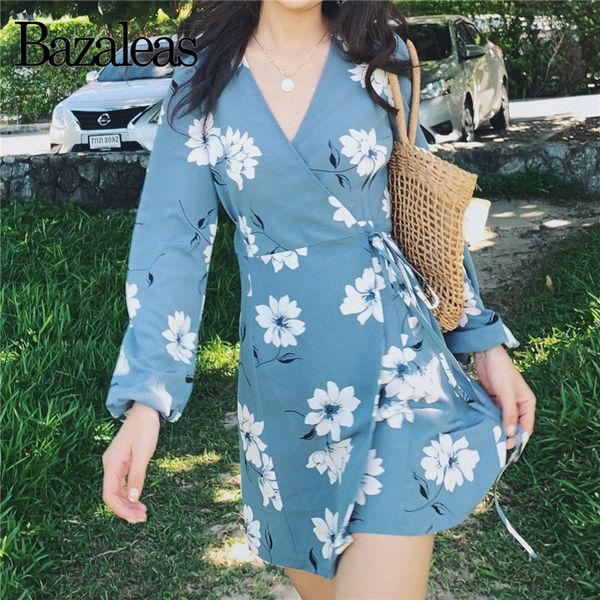 fashion holiday women dress vintage blue floral print mini dresses wrap women vestido wast tie dress, Black;gray
fashion holiday women dress vintage blue floral print mini dresses wrap women vestido wast tie dress, Black;gray