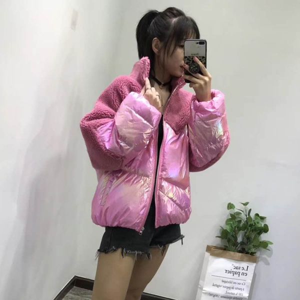 pink parka pacthwork white duck down jacket stand collar real sheep fur coat plus size winter clothing women regular style, Black
pink parka pacthwork white duck down jacket stand collar real sheep fur coat plus size winter clothing women regular style, Black