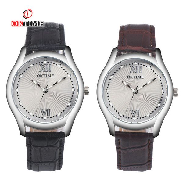 oktime new fashion creative watch women men quartz-watch 2019 brand unique design lovers' watch leather wristwatch clockss, Slivery;brown
oktime new fashion creative watch women men quartz-watch 2019 brand unique design lovers' watch leather wristwatch clockss, Slivery;brown