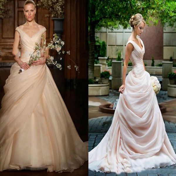 Blush Pink Pick Up Ball Gown Wedding Dresses 2020 Fashionable Long Deep V Neck Side Draped Princess Bride Bridal Gowns Vestido De Novia 
Blush Pink Pick Up Ball Gown Wedding Dresses 2020 Fashionable Long Deep V Neck Side Draped Princess Bride Bridal Gowns Vestido De Novia
