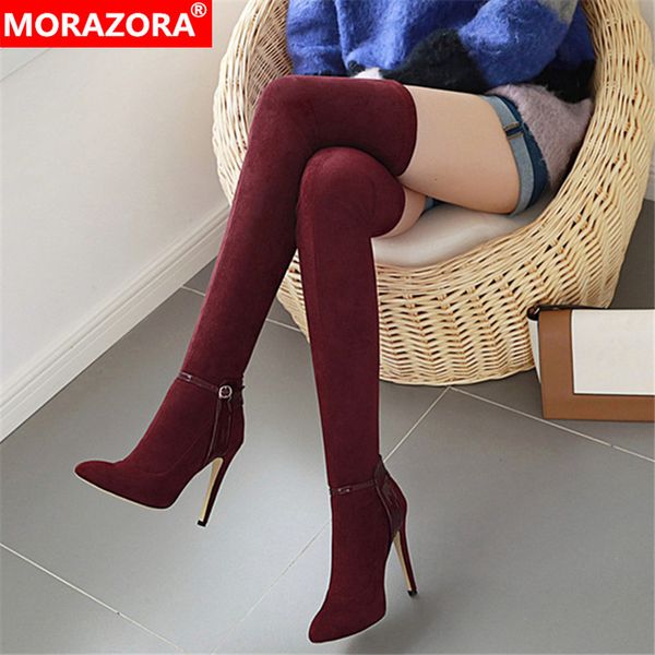 morazora 2020 over the knee boots women buckle high heels party wedding shoes woman autumn winter stretch boots, Black
morazora 2020 over the knee boots women buckle high heels party wedding shoes woman autumn winter stretch boots, Black
