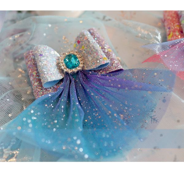 children's headdress: snow and ice; princess bow hair clip; crown hair band; streamer ornament clips for women, Slivery;white
children's headdress: snow and ice; princess bow hair clip; crown hair band; streamer ornament clips for women, Slivery;white