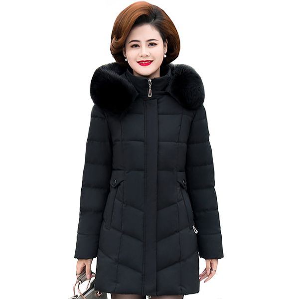 женщины среднего возраста куртка зима плюс размер 6xl сгущает теплый с капюшоном вниз хлопок длинное пальто высокое качество меховой воротни, Black
женщины среднего возраста куртка зима плюс размер 6xl сгущает теплый с капюшоном вниз хлопок длинное пальто высокое качество меховой воротни, Black