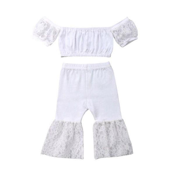 2019 new summer toddler kids baby girl white lace short sleeve off shoulder crop flared pant bell bottom 2pcs clothing set
2019 new summer toddler kids baby girl white lace short sleeve off shoulder crop flared pant bell bottom 2pcs clothing set
