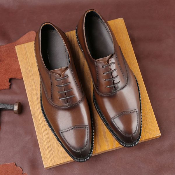 2019 brand italian oxfords mens formal shoes genuine leather business wedding shoes men luxury dress, Black
2019 brand italian oxfords mens formal shoes genuine leather business wedding shoes men luxury dress, Black