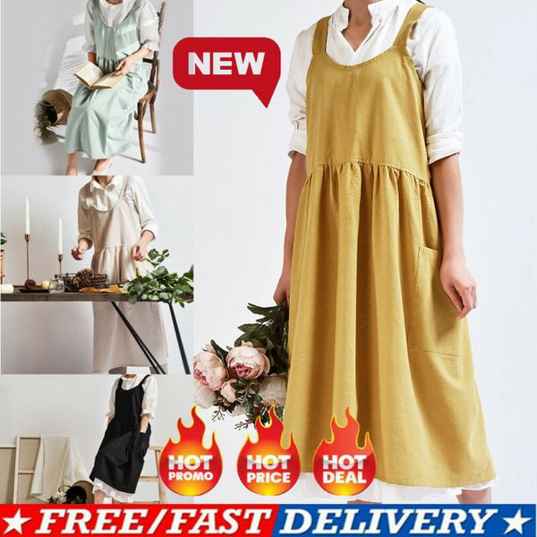 female garden work es women cotton linen es plus size ladies clothes robe femme