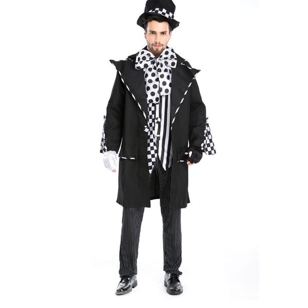 new design black halloween carnival costumes men magician chaplin dark mad hatter costume uniform stage costume a155801, Black;red
new design black halloween carnival costumes men magician chaplin dark mad hatter costume uniform stage costume a155801, Black;red