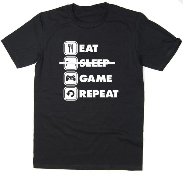 men's t-shirts eat sleep game repeat funny geek gamer t-shirt tee shirt gift cotton, White;black
men's t-shirts eat sleep game repeat funny geek gamer t-shirt tee shirt gift cotton, White;black