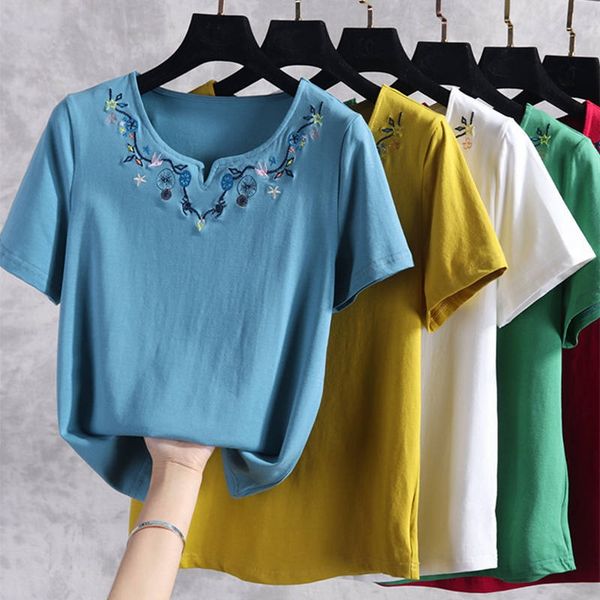 cotton short-sleeved women's loose clothes 2020 summer clothes middle-aged and elderly mother all-match t-shirt large size t-shirt, White
cotton short-sleeved women's loose clothes 2020 summer clothes middle-aged and elderly mother all-match t-shirt large size t-shirt, White