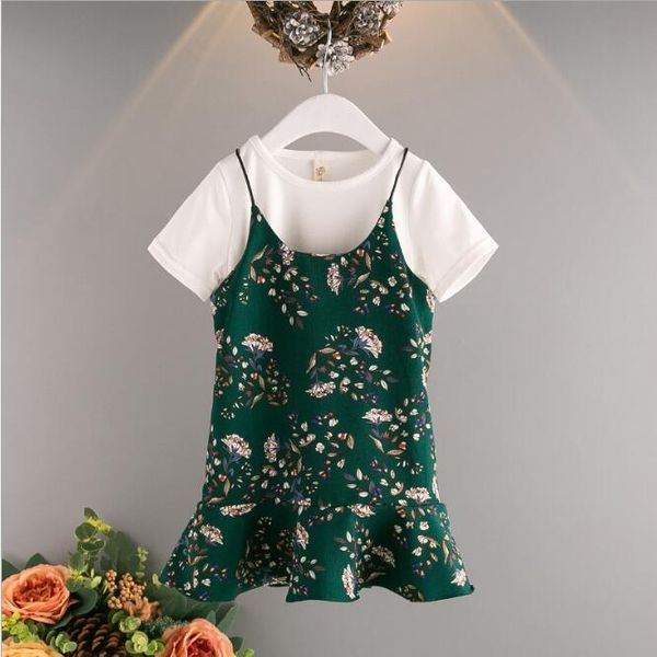 girls outfits korean cotton floral suspender dress+tshirt suits 2pcs clothing sets designer clothes baby tracksuit kids boutique clothing, White
girls outfits korean cotton floral suspender dress+tshirt suits 2pcs clothing sets designer clothes baby tracksuit kids boutique clothing, White