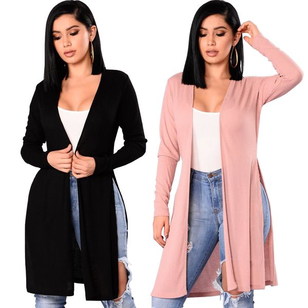 women's sweaters women long cardigans autumn winter open stitch slit knitting sweater v neck oversized cardigan jacket coat, White;black
women's sweaters women long cardigans autumn winter open stitch slit knitting sweater v neck oversized cardigan jacket coat, White;black